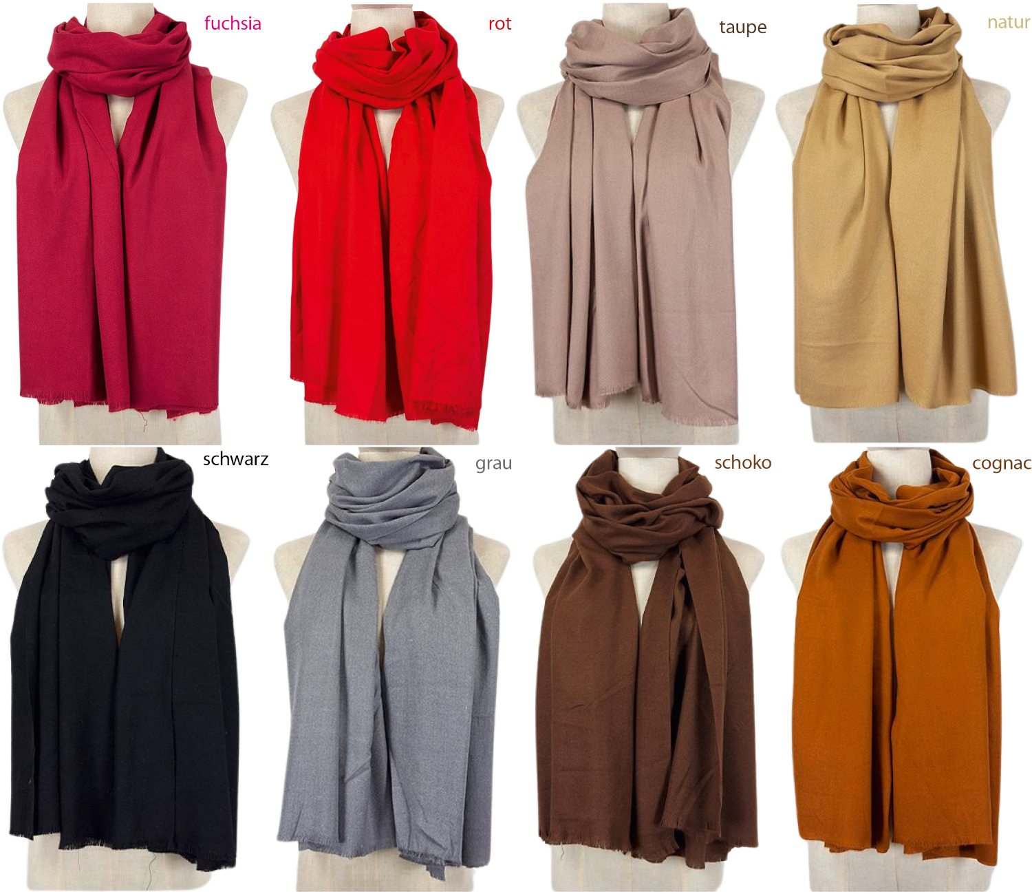 #498 dicker hochwertiger Uni-Schal