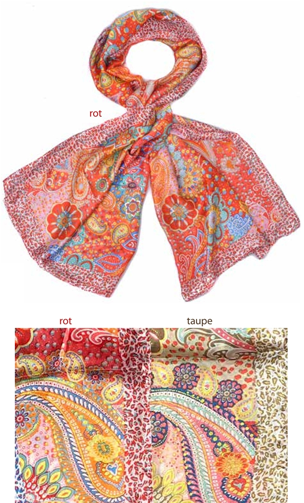 #421 Feiner Jersey Flowe Schal