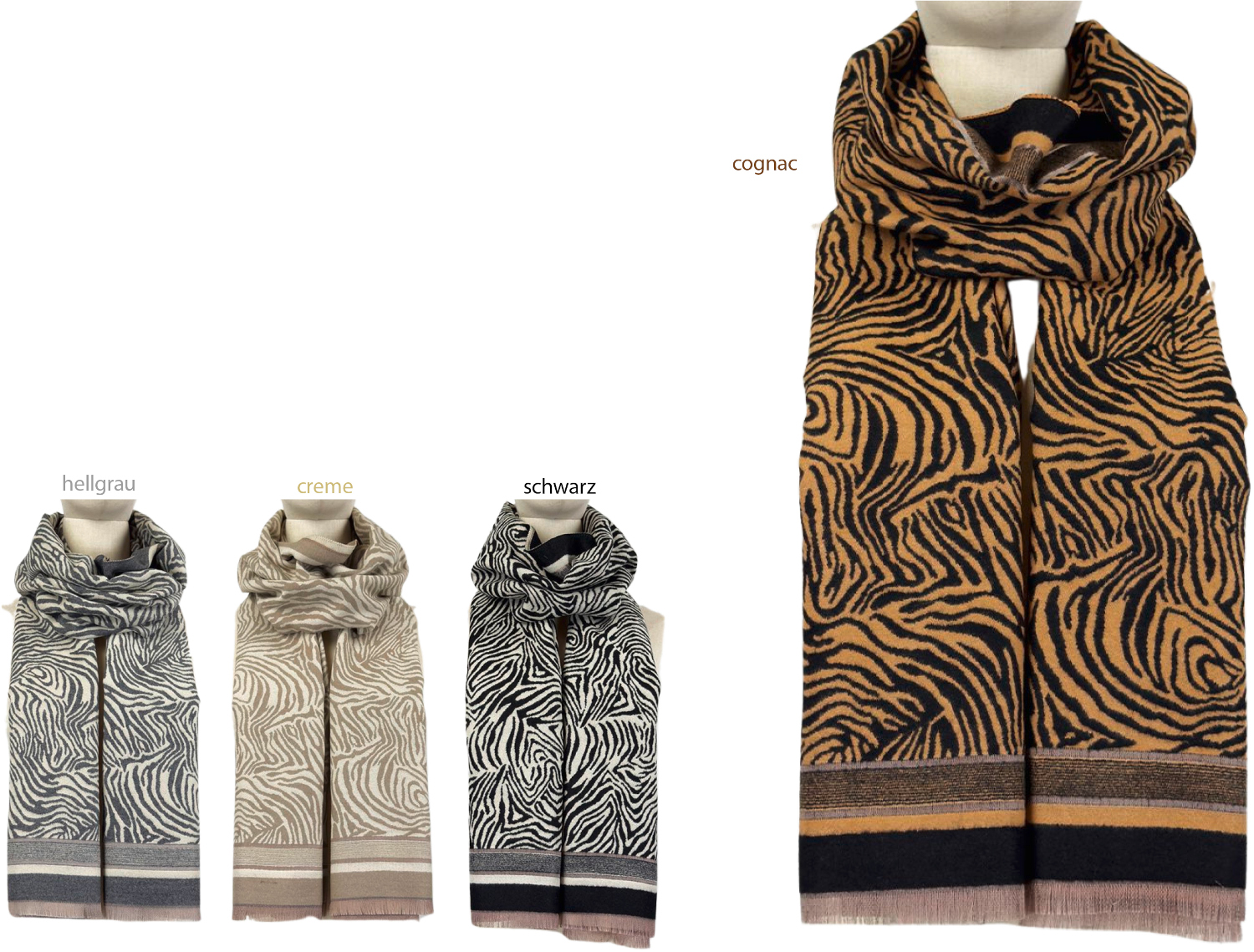 #393 Dicker, hochwerter Zebra-Schal