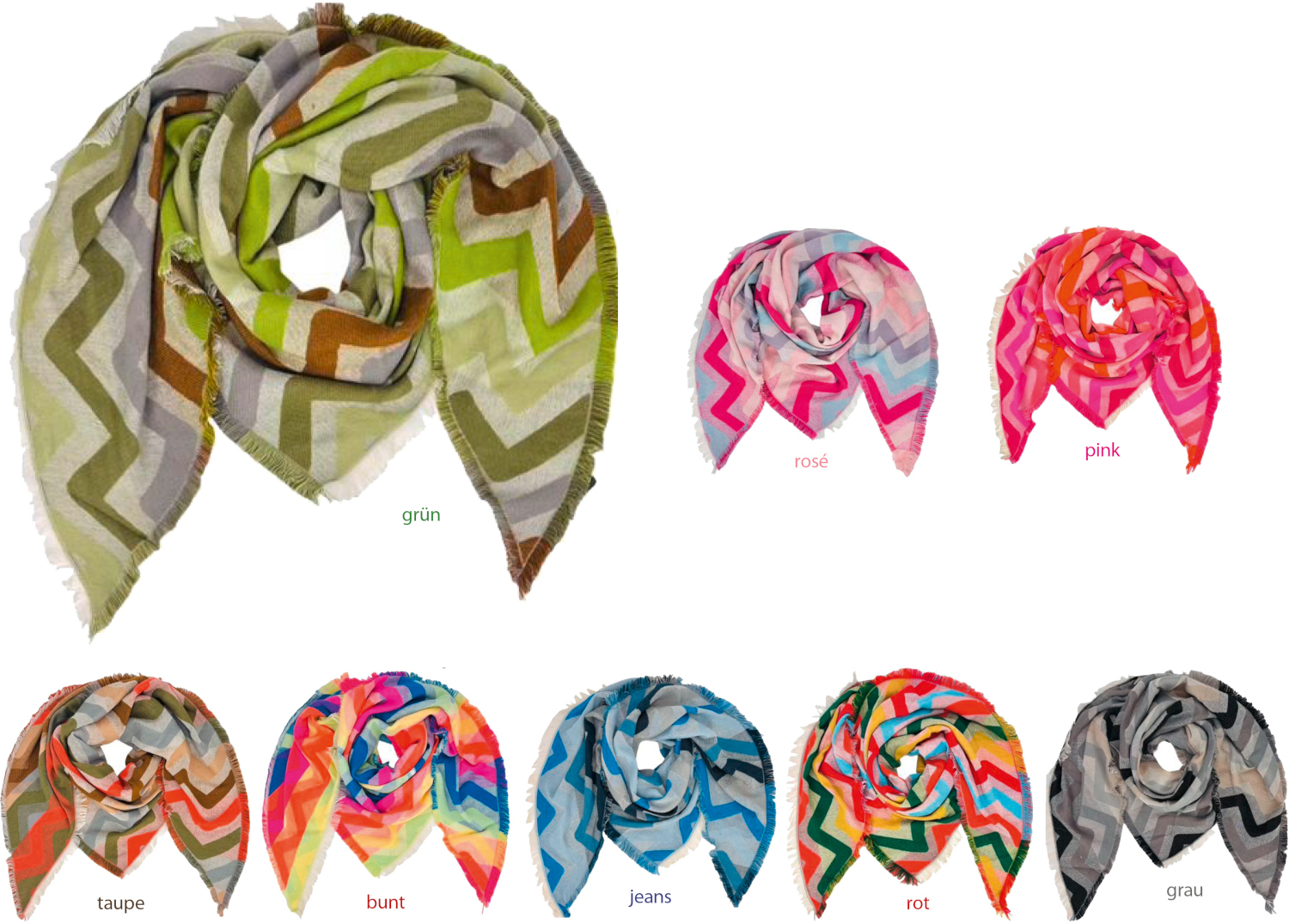 #913 dickes Zick-Zack-Dreiecks-Tuch