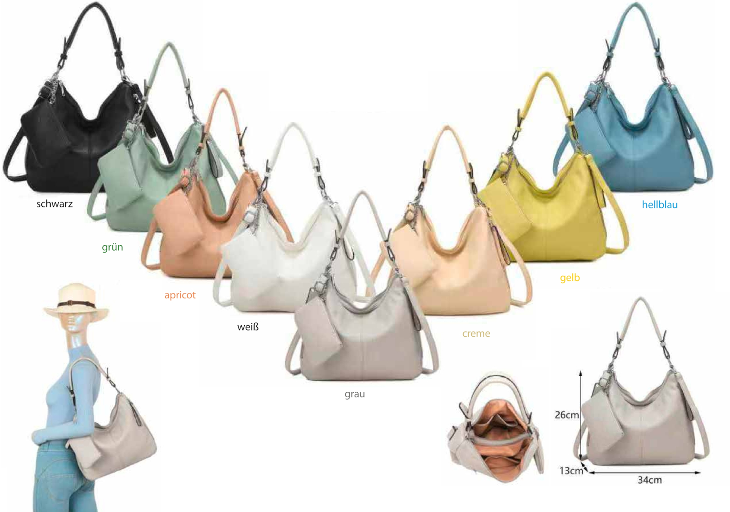 T 247 Tasche + Geldbörse - Nappa-Leder-Feeling!