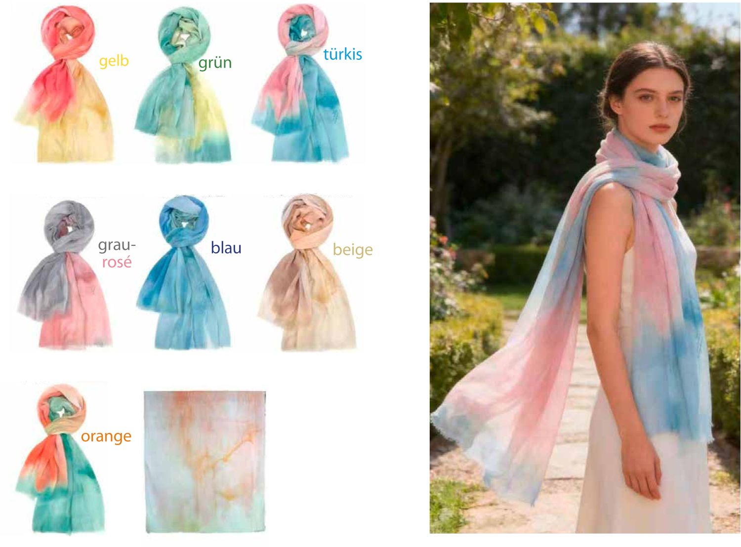 #239 Schal mit Farbverlauf