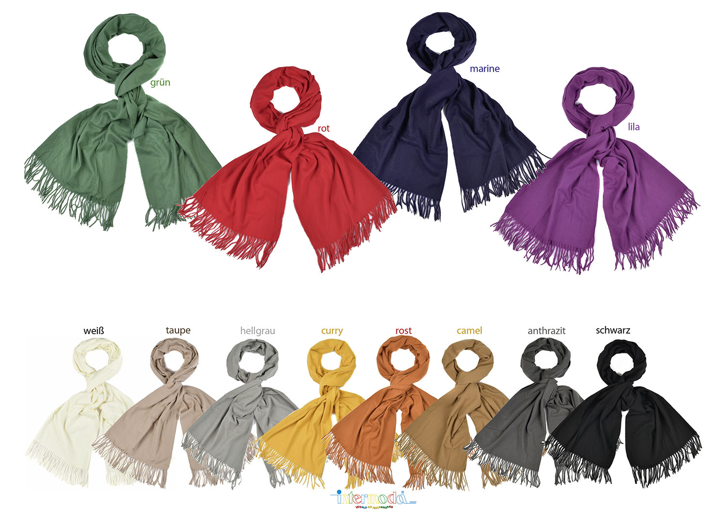 #317 weicher Schal Uni - Cashmere Feeling