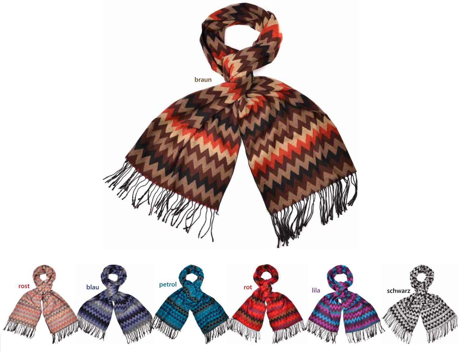 #238 warmer Zick Zack Schal