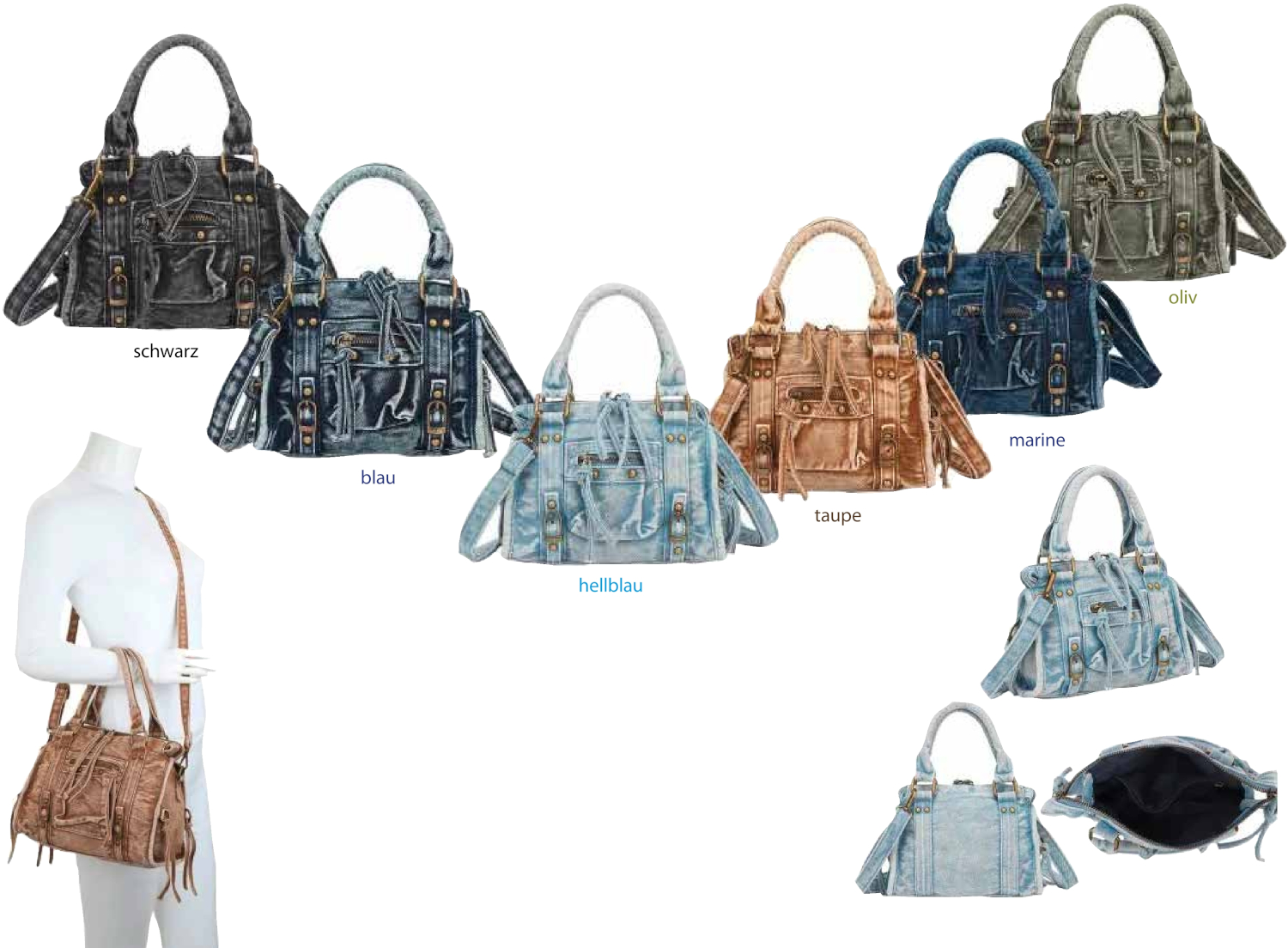 T 281 große Jeans Tasche