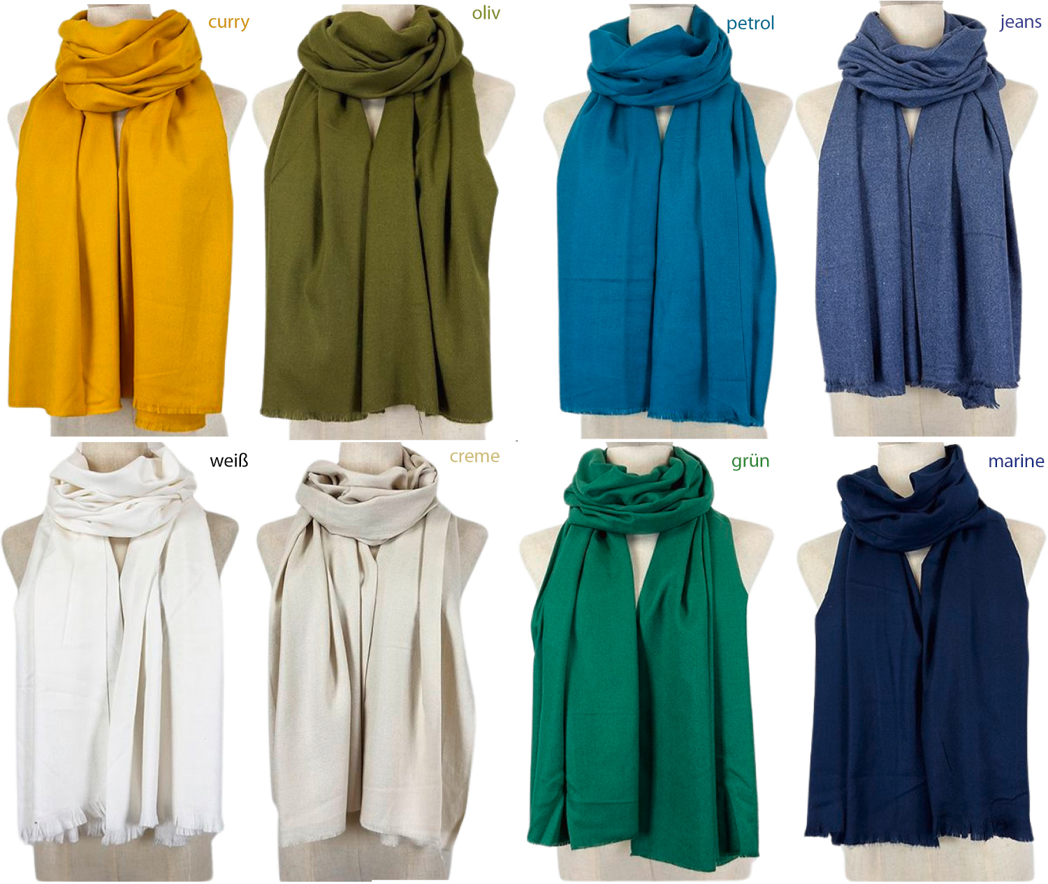 #498 dicker hochwertiger Uni-Schal