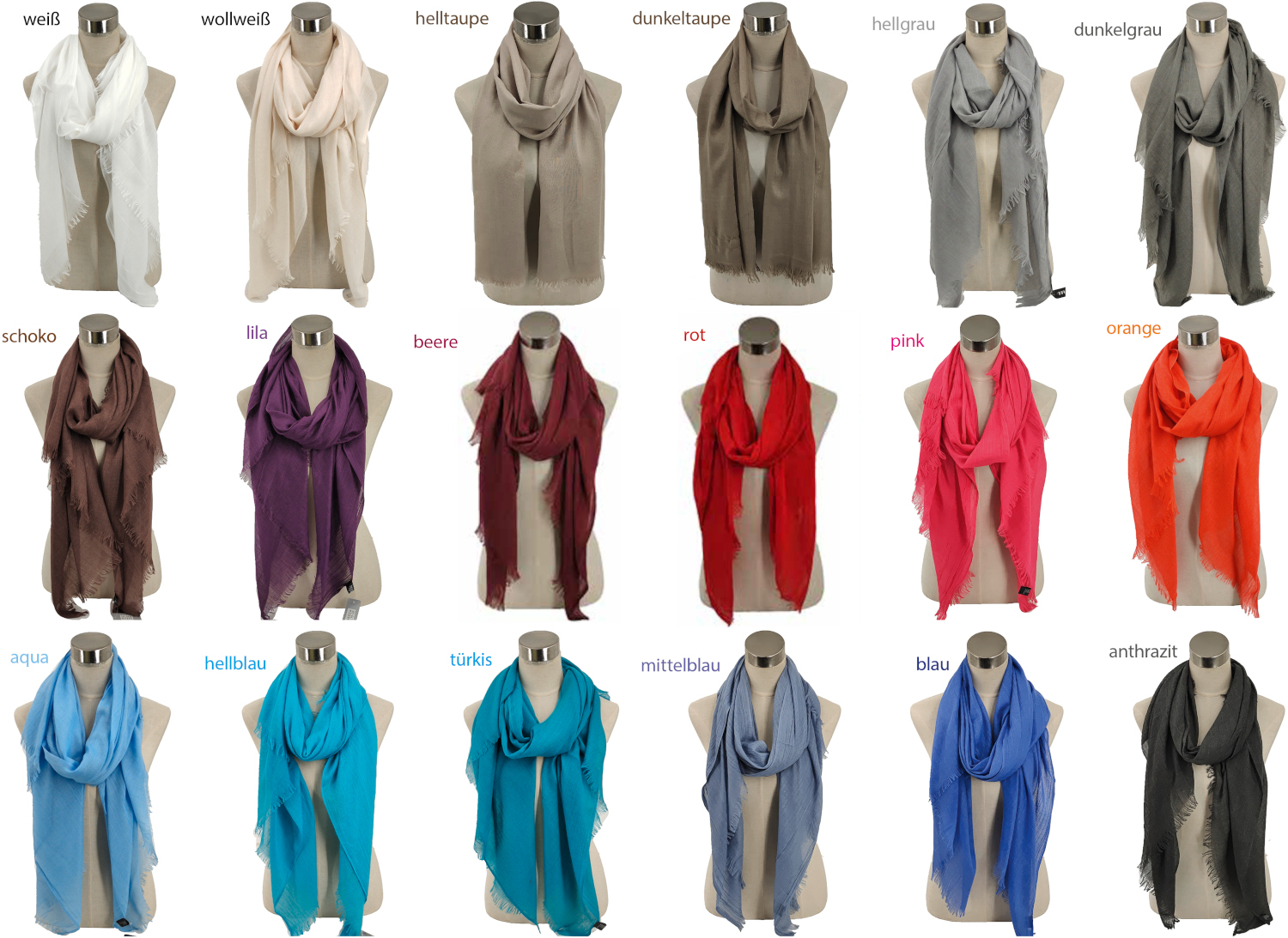 #543 hochwertiger Uni Schal