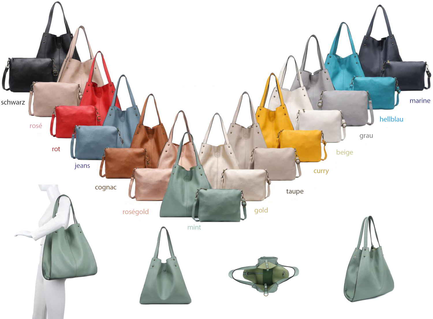 T 610 Kombi Taschen Set ( 1x große + 1x kleine Tasche)