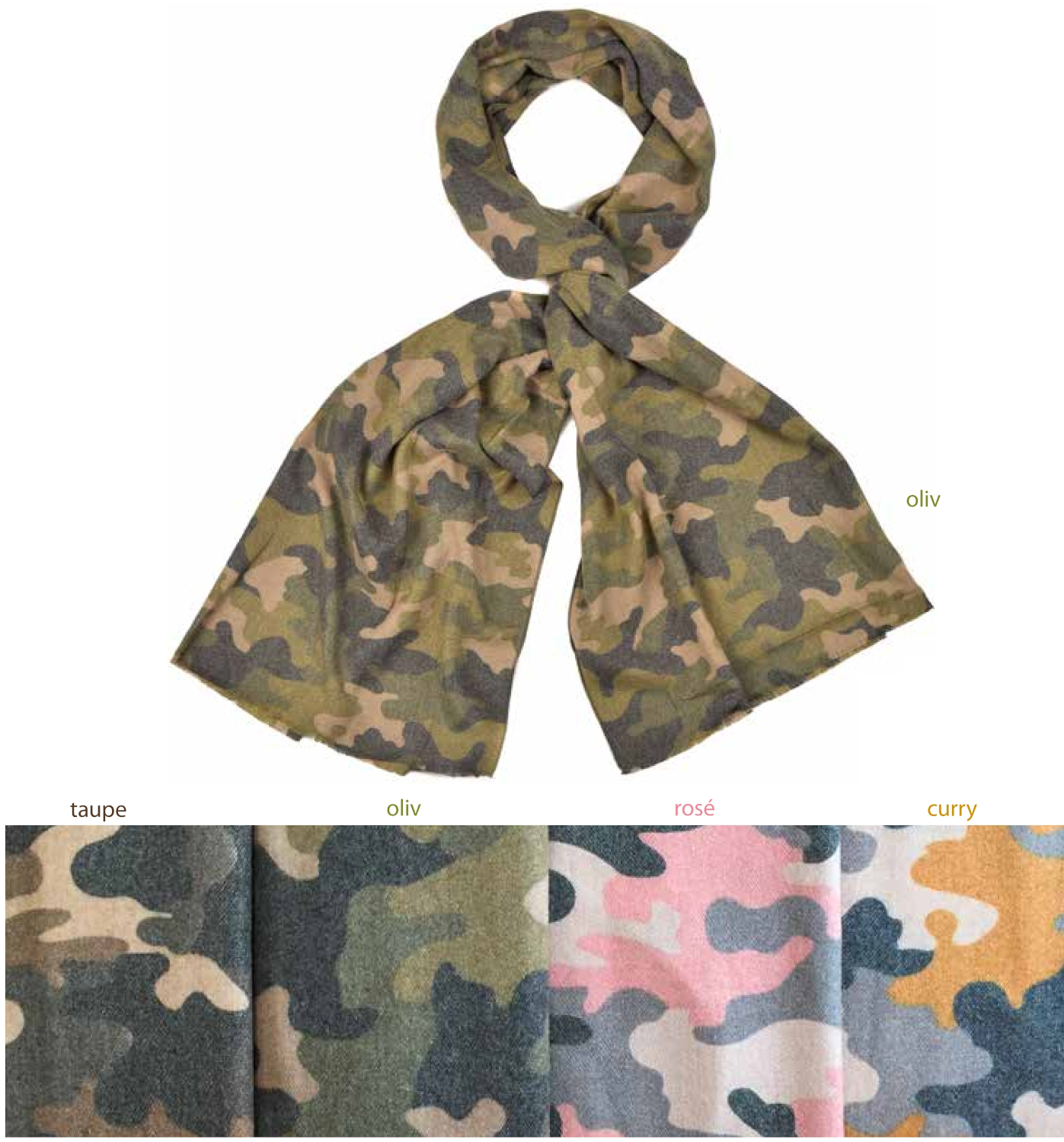 #894 Hochwertiger Schal Camouflage "Kaschmir-Wolloptik"