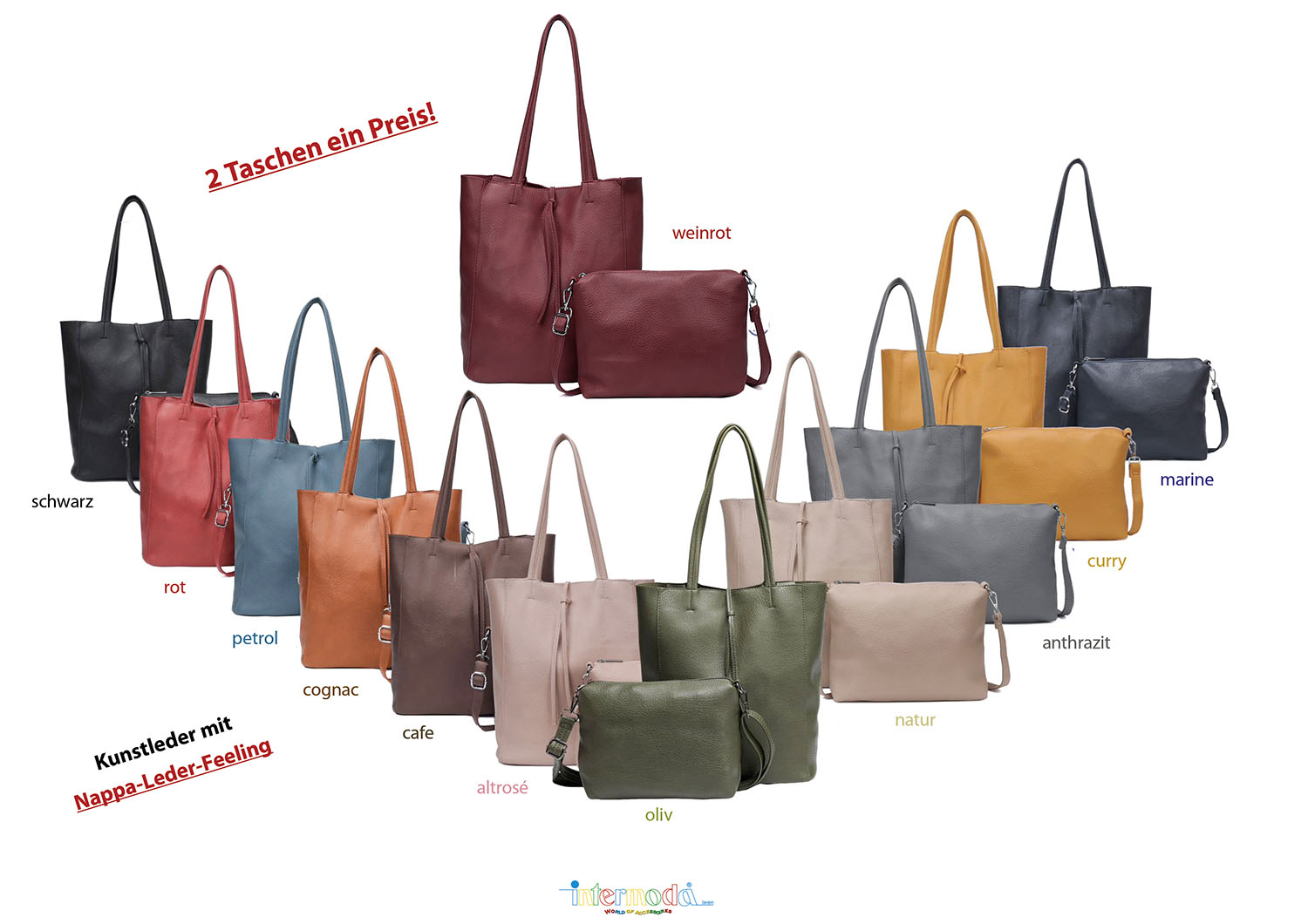 T 595 Kombi Taschen Set ( 1x große + 1x kleine Tasche)