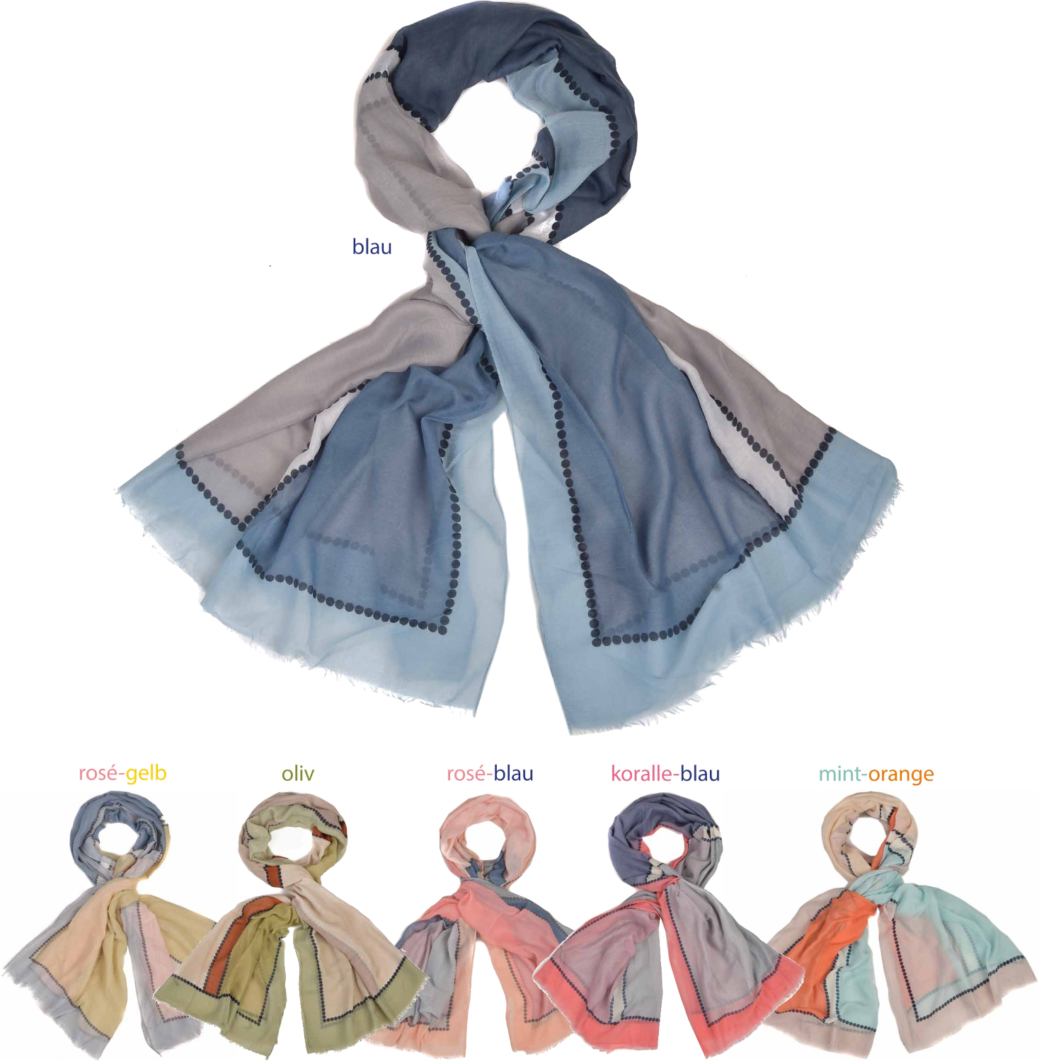 #802-2 Schal mit grafischen Druck